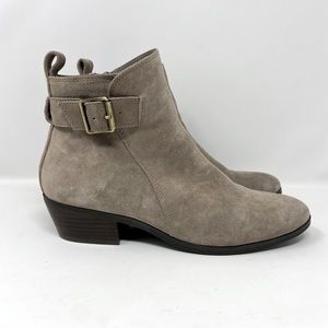 BLONDO Saddie Waterproof Suede Bootie Mushroom